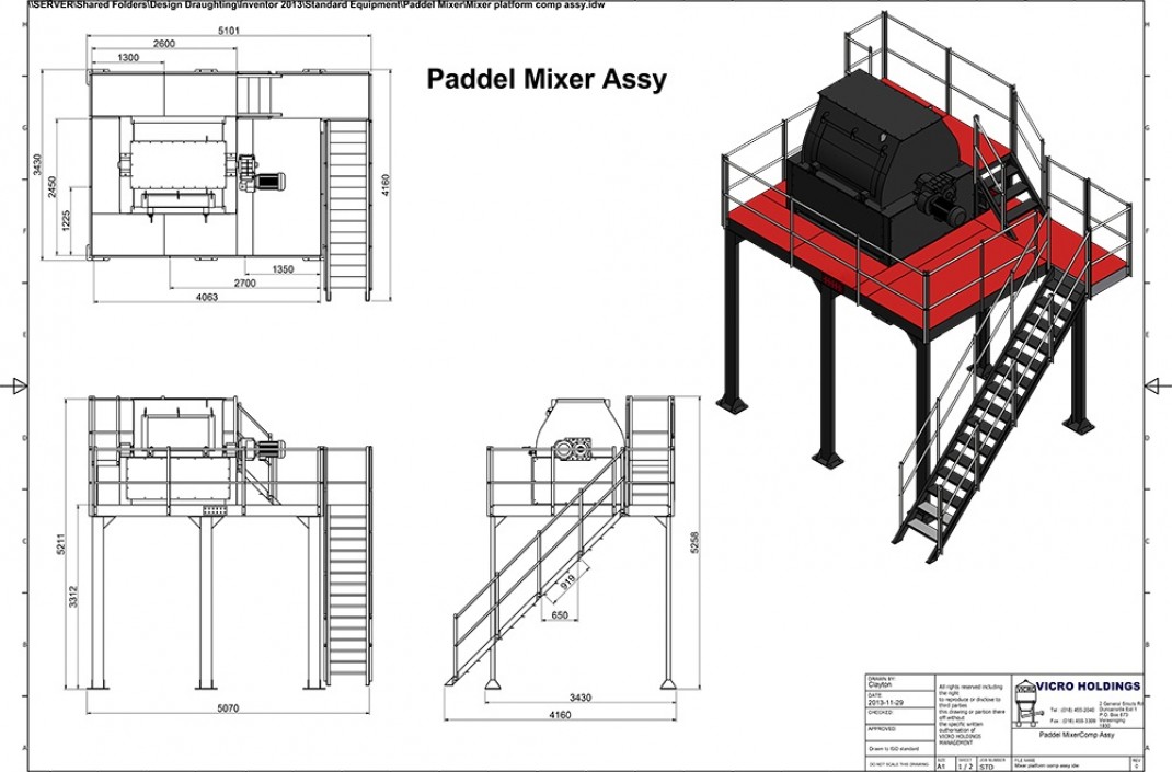 Vicro-Bulk-Paddle-mixer-with-structure-walkway-and-staircase