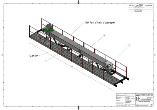 Vicro-Bulk-Gantry-with-chain-conveyor-Assembly